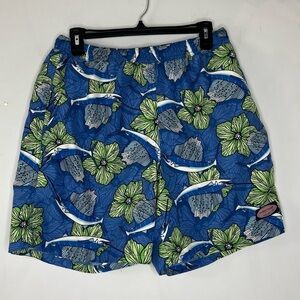 Vineyard Vines Size Medium Men's Swordfish Tropical Swim Trunks